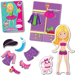 Гра настільна Vladi Toys магнітна одягалка Меган і Поллі (VT3702-11) - мініатюра 2
