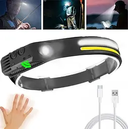 Налобний гнучкий силіконовий LED ліхтар VTech CB 689-2 акумуляторний - мініатюра 2