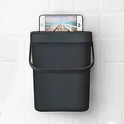 Відро для сміття MBM My Home з кришкою 5 л антрацит (BIN-11 5L ANTHRACITE) - мініатюра 5