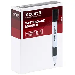 Набір маркерів Axent Whiteboard Comfort Grip 2552-A круглий 2 мм 12 шт. червоний (2552-06-A) - мініатюра 2