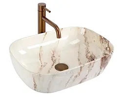 Умивальник Rea Belinda накладний 46.5x33 см marrone shiny REA-U3601