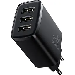 Зарядний пристрій Baseus Compact Charger 3U 17W EU black (CCXJ020101)