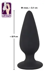 Анальна пробка Orion Black Velvets Heavy Plug Medium 8.9 см (чорний) - мініатюра 14