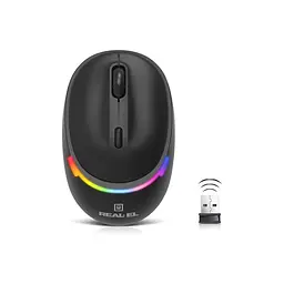Мишка REAL-EL RM-440W Wireless/Bluetooth Black (EL123200045) - мініатюра 3