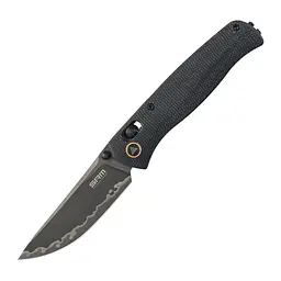 Нож складной туристический SRM Medal 255L-MB3 (8.2 см) 140Cr / Micarta черный