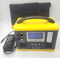 Акумуляторний інвертор 500 W 24 Ah, зарядна станція з розеткою 220 V та сонячною панеллю 60 W UKC 500 Вт
