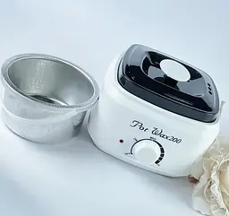 Воскоплав банковий Pro Wax 200 для депіляції нагрівач для воску з терморегулятором Біло Чорний - мініатюра 4