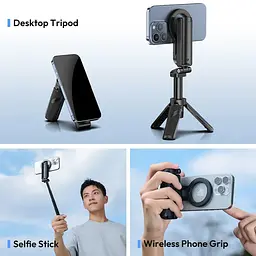 Селфі-монопод Ulanzi JJ03 3-in-1 Magnetic Phone Tripod with Remote Control Black (T090) - мініатюра 9
