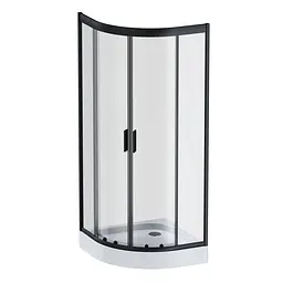 Душова кабіна Am.Pm Gem 1/4 Round 80x80 см без піддону black W90UG-401-080BT, Чорний, прозорий, чорний - мініатюра 8