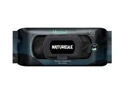 Вологі серветки Naturelle 120шт універсальні (чорні) Classic