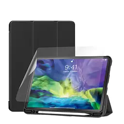 Чехол AIRON Premium SOFT для iPad Pro 11" 1-4-го поколения 2017-2022 с защитной пленкой и салфеткой Black