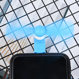 Вентилятор мобільний Lightning синій - мініатюра 2
