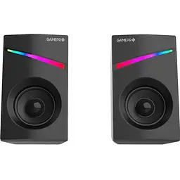 Колонки GamePro GS290, чорний, 2 x 5 Вт, 2.0, USB, mini-jack (3.5 мм), RGB підсвічування