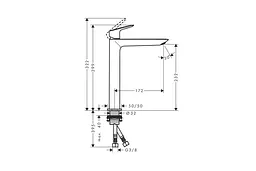 Змішувач для умивальника Hansgrohe Logis без донного клапана matt black 71258670 - мініатюра 5