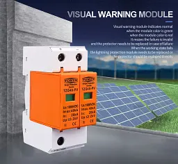 Пристрій захисту від імпульсних перенапруг DC TOMZN TZG40-PV 2P 20–40kA 1000V обмежувач перенапруги 2х полюсний (19637) - мініатюра 8