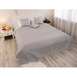 Покривало Руно двостороннє декоративне Grey Braid 212х240 см сіре - мініатюра 4