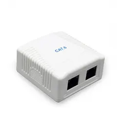Розетка Cablexpert (NCAC-2U6-01) 2хRJ-45, Cat6, зовнішня, біла