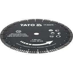 Диск відрізний сегментний алмазний по бетону YATO Ø=350/25.4x3.2 мм (YT-60270) - мініатюра 3