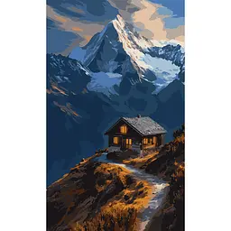 Картина за номерами Santi Будиночок у горах, 30x50см (955544)
