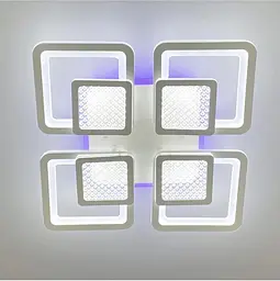 Люстра LED на 4+4 квадрати в білому кольорі Line.F A 2727/4 RGB WH