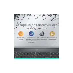 Клавіатура Logitech Slim Solar+ Bluetooth Graphite (920-013764) - мініатюра 6