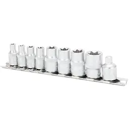 Набір насадок Ultra Torx (4 шт 1/4" 4 шт 3/8") з перехідником CrV (TR6086012)