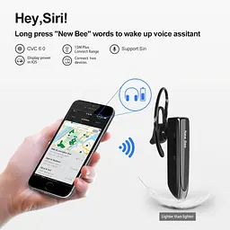 Bluetooth гарнитура New Bee LC-B41 Чорна - мініатюра 5