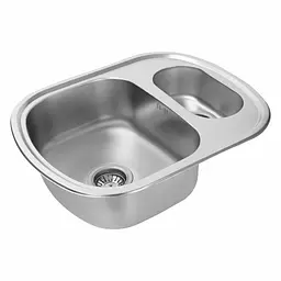 Кухонна мийка з нержавіючої сталі Platinum декор 6049D (0,8/180 мм), R, Decor - мініатюра 12