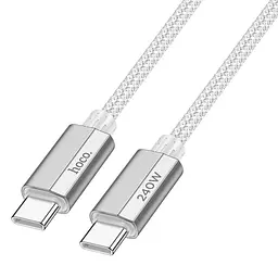 Дата кабель Hoco U134 Primero Type-C to Type-C 240W (1.8m) Gray - мініатюра 2