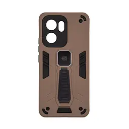 Чехол для OPPO Reno13 F 5G/Reno13 F 4G/Reno13 FS 5G, Proover, коричневый, с подставкой и магнитом, противоударный, ударопрочный, бронированный, панель-накладка, защита всего корпуса, термополиуретан (TPU) + поликарбонат (PC), ArmorStandart (ARM85759)