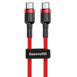 Дата кабель Baseus Cafule Type-C to Type-C PD2.0 60W (2m) (CATKLF-H) Червоний - мініатюра 2