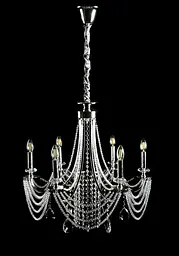 Сучасна підвісна кришталева люстра Splendid Ray L6008/6 (SILVER) - хром, 6xE14, діаметр 65 см, від 12 до 18 м2 - мініатюра 3