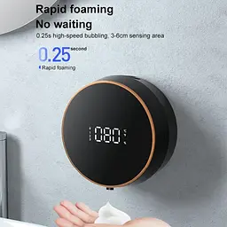 Сенсорний диспенсер настінний дозатор для мила Zhiya Soap Dispenser MYX-W1 Black - мініатюра 7