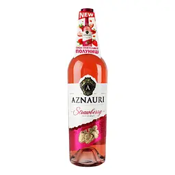 Вино Aznauri Strawberry рожеве солодке 0.75 л - мініатюра 2