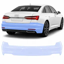Антигравійна захисна бронеплівка за лекалами для Audi A6 C8 2018-2022 - задній бампер
