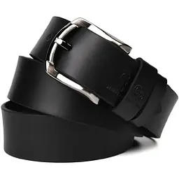 Ремінь шкіряний Grande Pelle чорний 120х4х0.5 см acs0032049