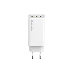 Зарядний пристрій ColorWay GaN Mini 65W PD Port PPS USB (USB-2C1A) white (CW-CHS058PD-WT) - мініатюра 3