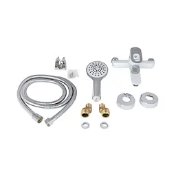 Змішувач для ванни Lidz Latwa 006 (з душовим гарнітуром) (k35) LDLAT006WHI45424 White - мініатюра 6