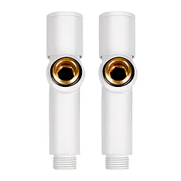 Комплект дизайн кранів Ideale Dante 1/2”x1/2” білий - мініатюра 4