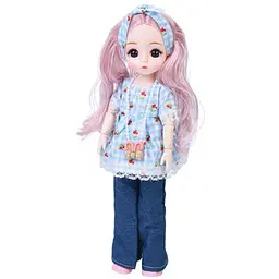 Дитяча іграшкова лялька Bambi F0322(Blue) шарнірна, розмір 29 см