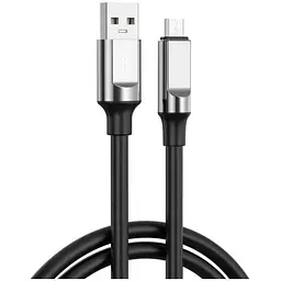 Дата кабель USB 2.0 AM to Micro 5P 1.0m 6A silicone black XO (NB251_M_Black)