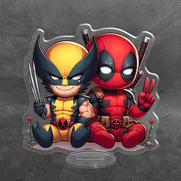 Акрилова колекційна фігурка Чібі Chibi Дедпул и Росомаха 10 cм