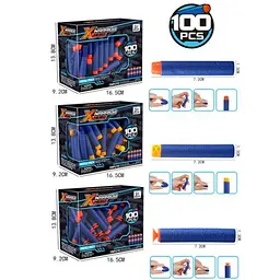 Поролонові снаряди 100шт JLX7253/7254/7255 Shantou Jinxing Plastics (6904151049076) Вид 4 - мініатюра 2