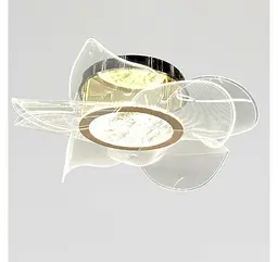 Стельова світлодіодна люстра Artlight 1030-450GD+BK чорно-золота з прозорими акриловими пелюстками - мініатюра 3