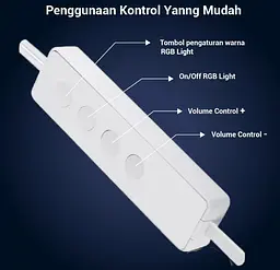 Комп'ютерні колонки Kisonli X21 Bluetooth, 20 W, USB, RGB light, Black - мініатюра 6