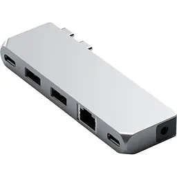 Адаптер Satechi Aluminum USB-C Pro Hub Mini Adapter Silver (ST-UCPHMIS) - мініатюра 3