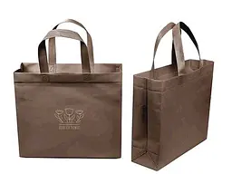 Еко сумка ECOBAG з друком (Flowers; 80 г/м2.; Корич 219; 1+ 0) із замком 320 x 270 x 100 400мм