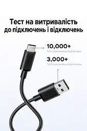 Кабель UGREEN L309 USB-A - USB-C QC 3.0 18 Вт 2 м чорний (85478) - мініатюра 12