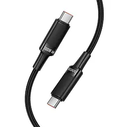 Дата кабель Hoco U153 Extreme Type-C to Type-C 100W (1.2m) Black - мініатюра 6