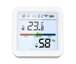 Термометр і датчик вологості розумний Tuya TH05 Smart life Wi-Fi версія кольоровий екран